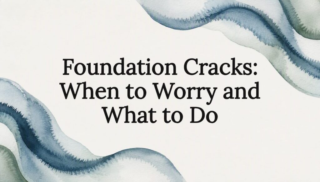 Decorative foundation cracks title card illustration