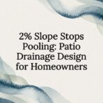 Decorative patio drainage title card