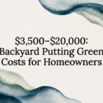 Decorative backyard putting green title card