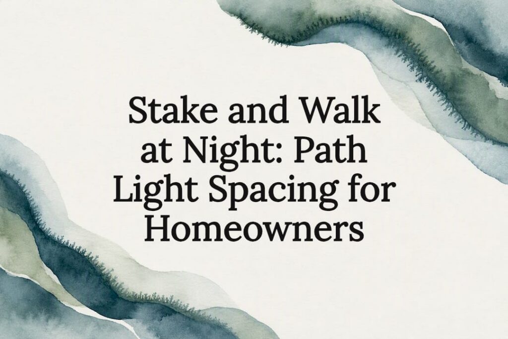 Decorative path lighting title card illustration