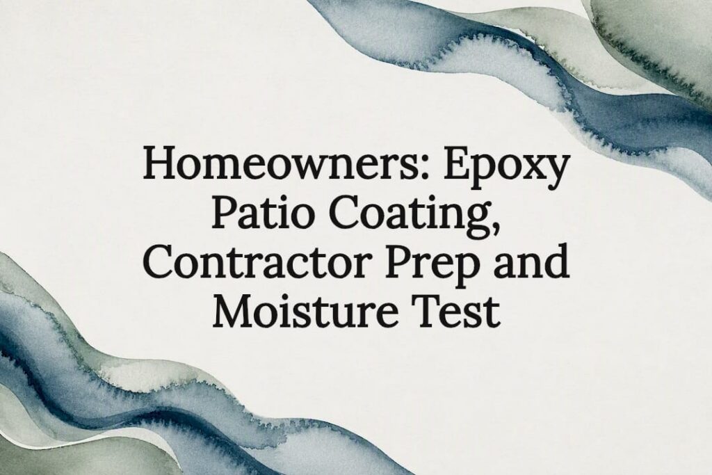 Decorative epoxy patio coating title card