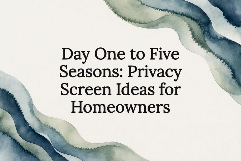 Decorative privacy screen article title card