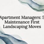 Decorative apartment landscaping title card