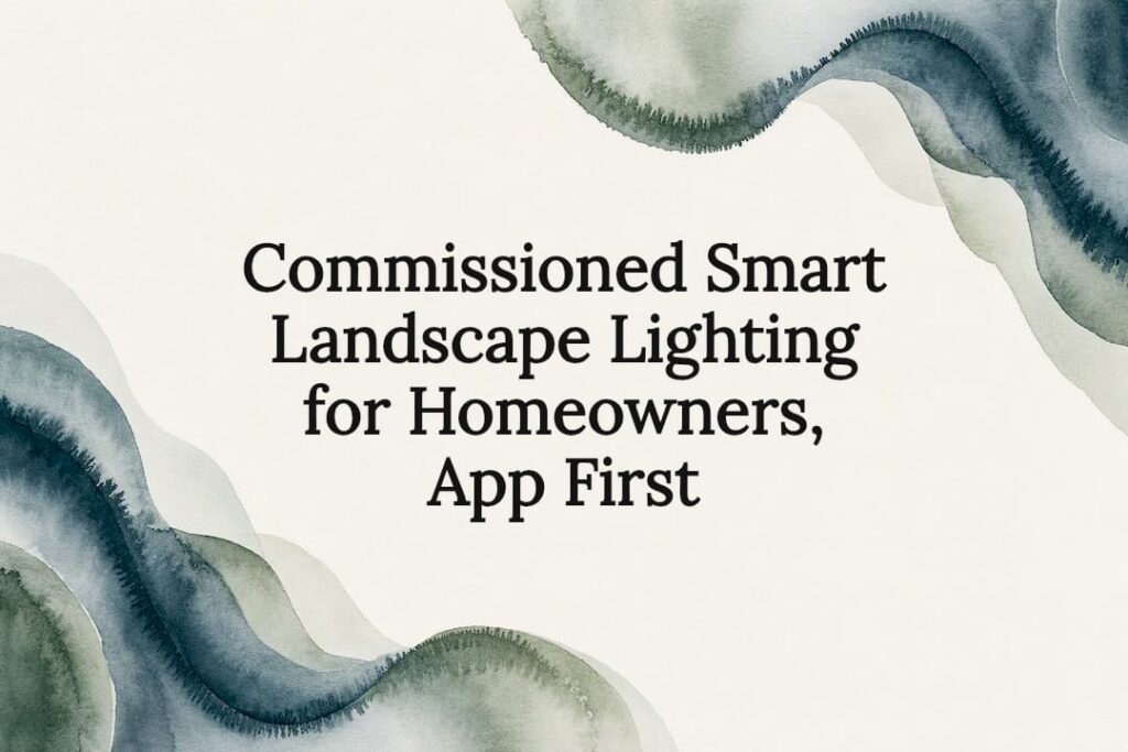 Decorative smart landscape lighting title card