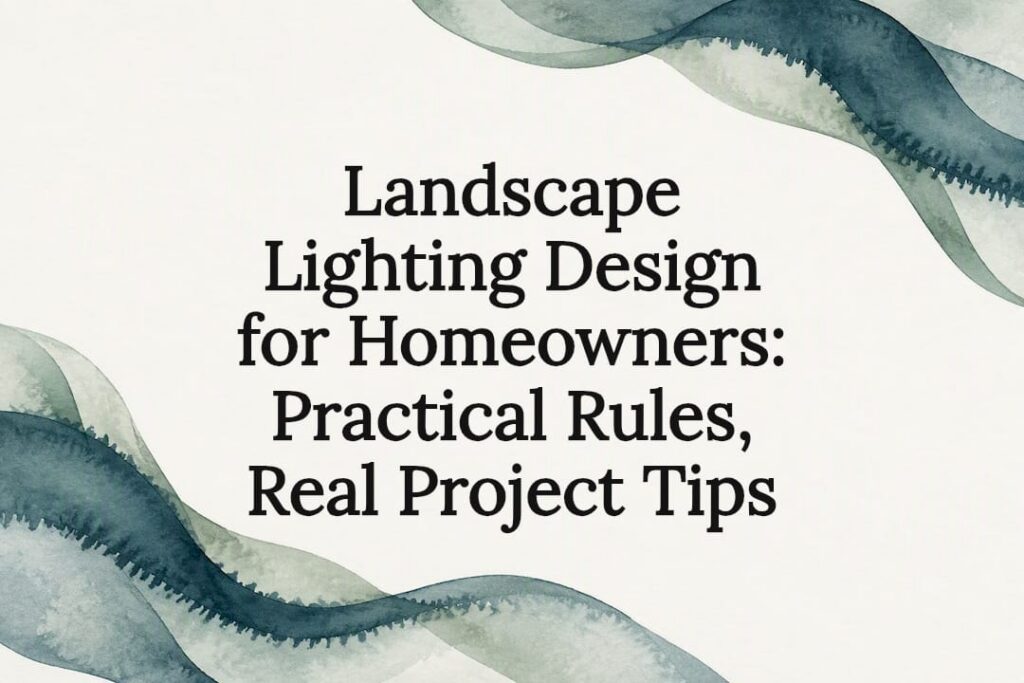 Watercolor landscape lighting title card