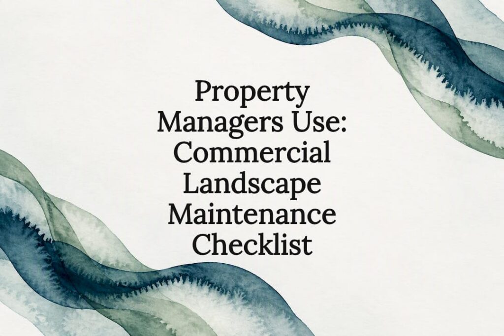Decorative commercial landscape checklist title card