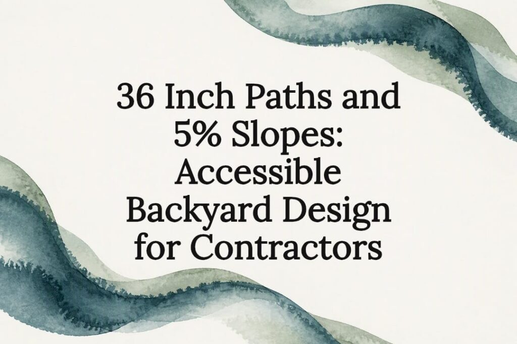Decorative accessible backyard design title card