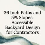 Decorative accessible backyard design title card