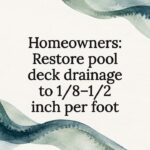 Decorative pool drainage article title card