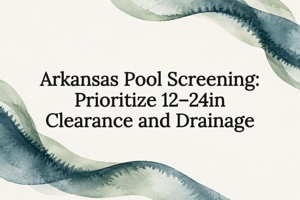 Decorative pool screening title card