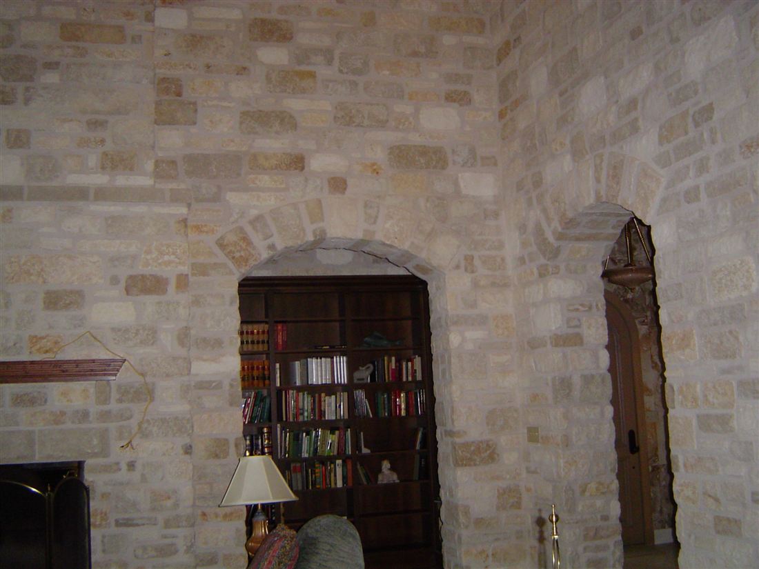 Arched doorway, to the library