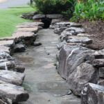 Dry creek bed, boulders and creek rock