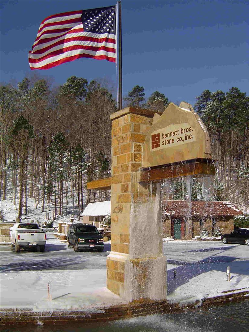 Our own sign on Highway 7, in an ice storm