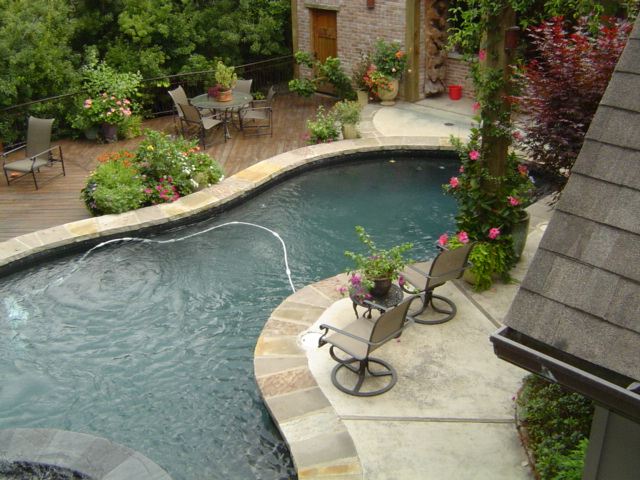 Pool, flagstone coping