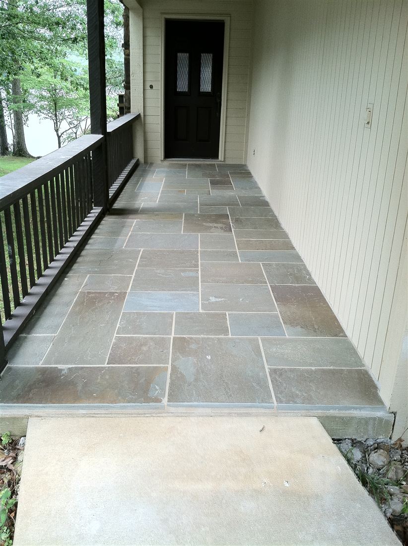 Porch walk, cut stone