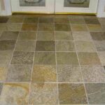 Quartzite tile floor, clubhouse