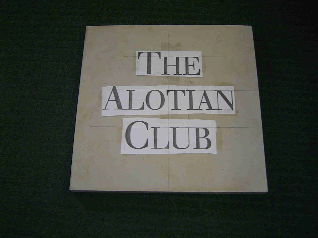 The Alotian Club, engraved stone sign