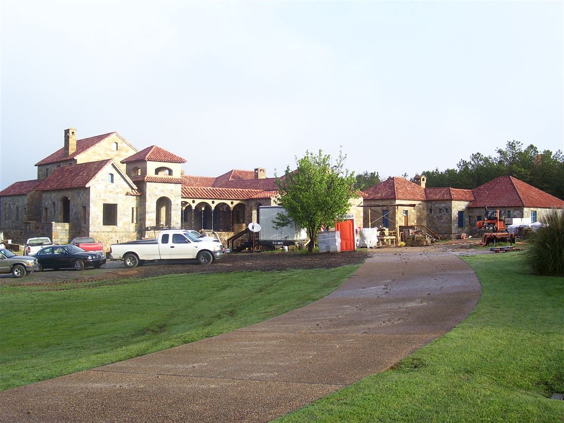 The complex, from the entrance drive