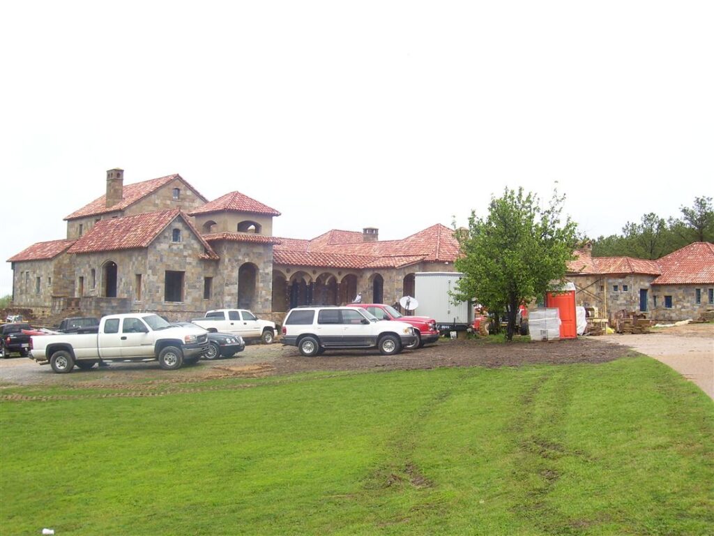 Tuscan Villa, Central Arkansas · photographed during construction