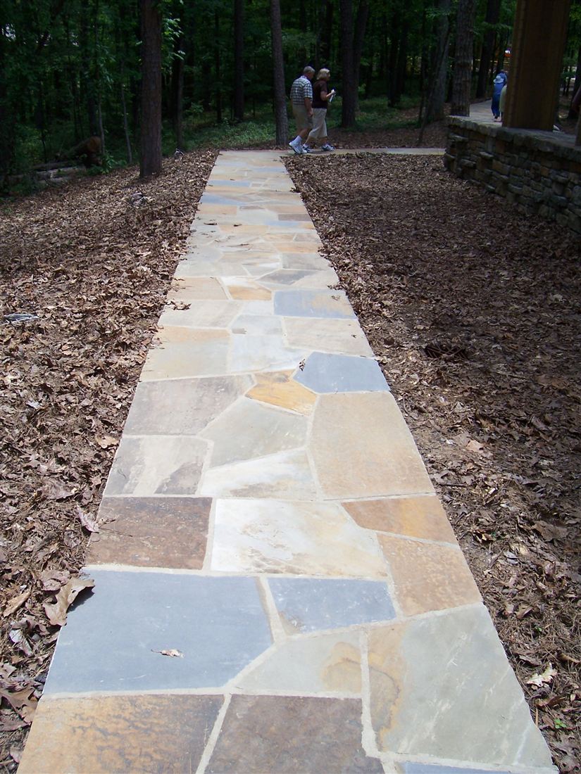 Walk to the chapel, random flagstone, tight joints