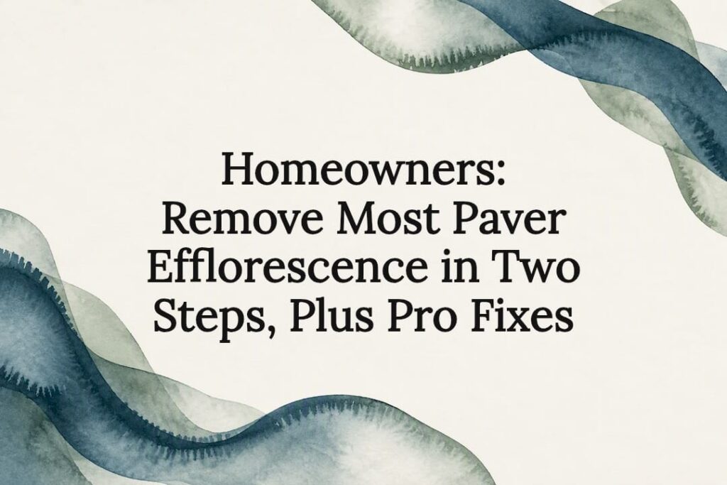Decorative paver efflorescence title card
