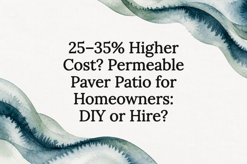 Decorative permeable patio title card