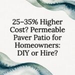 Decorative permeable patio title card