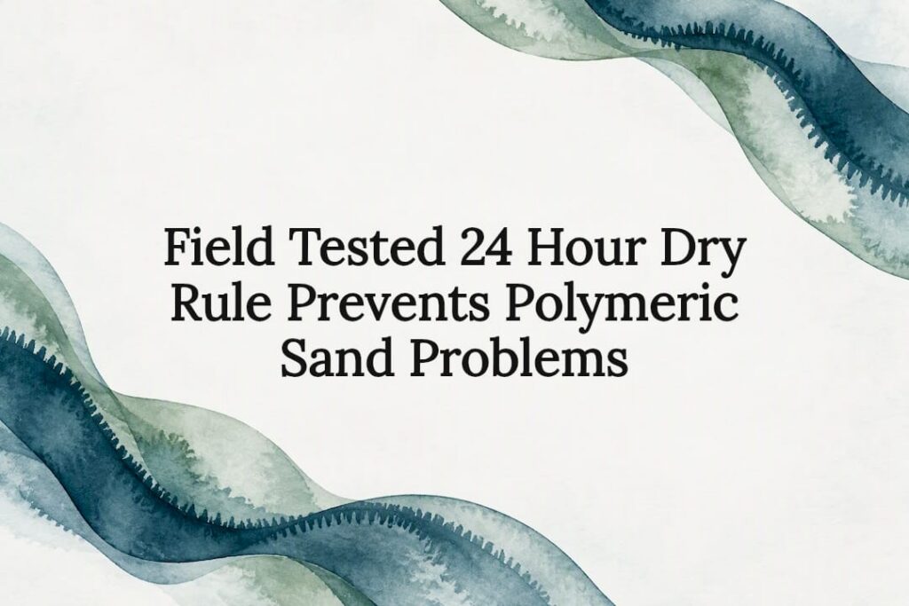 Decorative title card for polymeric sand guide