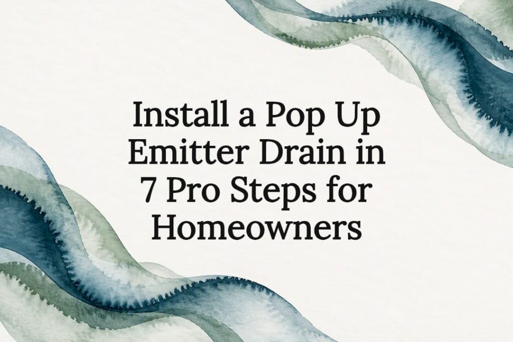 Decorative title card for pop up emitter installation