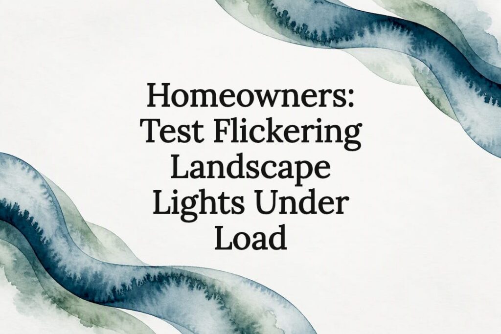 Watercolor frame around landscape lighting title