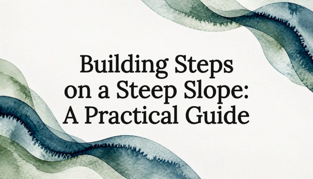 Watercolor frame for steep slope steps guide