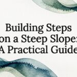 Watercolor frame for steep slope steps guide